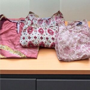 Bundle BOHO TOPS 3: NWOT Keyhole (XL)  boho top (L)AE Tank (XS) floral frenzy